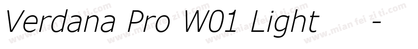 Verdana Pro W01 Light 语言英文字体转换